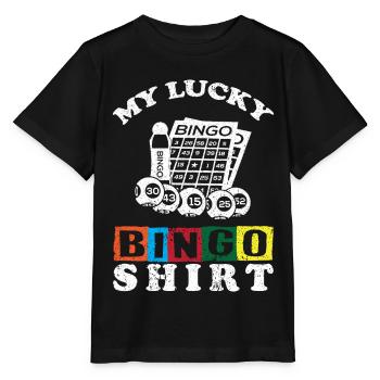 Bingo Bingo Joueur de société Bingo Lotto - T-shirt bio MINI CREATOR Stanley/Stella Enfant - noir - Devant - Mikhail (115cm)