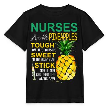 Nurses Pineapples - T-shirt bio MINI CREATOR Stanley/Stella Enfant - noir - Devant - Mikhail (115cm)