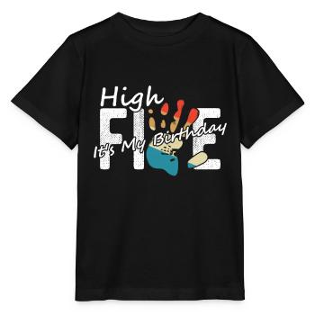 Hi Five Birthday Hi 5 Jahre Geburtstag Geschenk - Stanley/Stella Kinder T-Shirt MINI CREATOR  - Schwarz - Vorne - Mikhail (115cm)