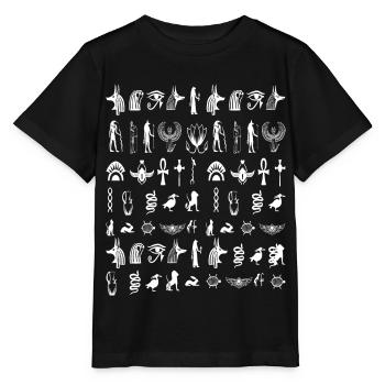 Egypt Hieroglyphics Egyptian - Stanley/Stella MINI CREATOR Kids’ T-Shirt - black - Front - Mikhail (115cm)