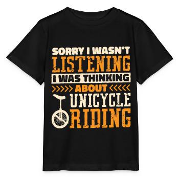 unicycle unicycle unicycler artist gift - Stanley/Stella MINI CREATOR Kids’ T-Shirt - black - Front - Mikhail (115cm)