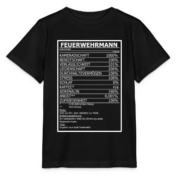 freiwillige Feuerwehr Rezept Zutaten Feuerwehrmann - Stanley/Stella Kinder T-Shirt MINI CREATOR  - Schwarz - Vorne - Mikhail (115cm)
