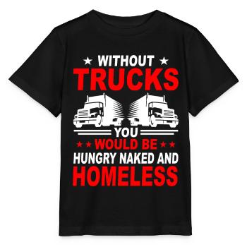 Trucks Trucks Trucks Truck Drivers Truck Drivers Truck Drivers - Stanley/Stella MINI CREATOR Kids’ T-Shirt - black - Front - Mikhail (115cm)