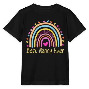 Best Nanny Ever Au Pair Rainbow - Stanley/Stella MINI CREATOR Kids’ T-Shirt - black - Front - Mikhail (115cm)