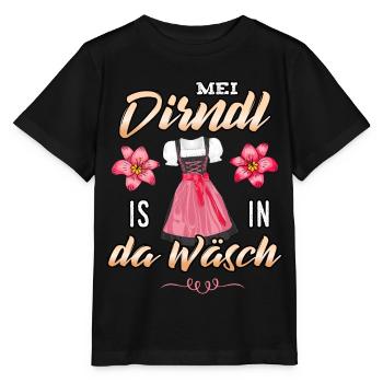 Trachtenshirt Mei Dirndl Tracht lustig - Stanley/Stella Kinder T-Shirt MINI CREATOR  - Schwarz - Vorne - Mikhail (115cm)