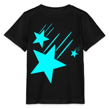 3 étoiles turquoise - T-shirt bio MINI CREATOR Stanley/Stella Enfant - noir - Devant - Mikhail (115cm)