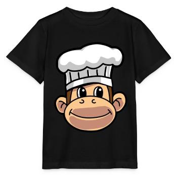 Cuisinier Cuisinier Singe Hobby Chef Art culinaire Cuisine - T-shirt bio MINI CREATOR Stanley/Stella Enfant - noir - Devant - Mikhail (115cm)