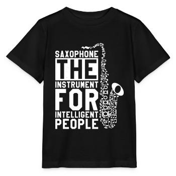 Saxophon Saxofon Musiker Saxophonist Musikschule - Stanley/Stella Kinder T-Shirt MINI CREATOR  - Schwarz - Vorne - Mikhail (115cm)