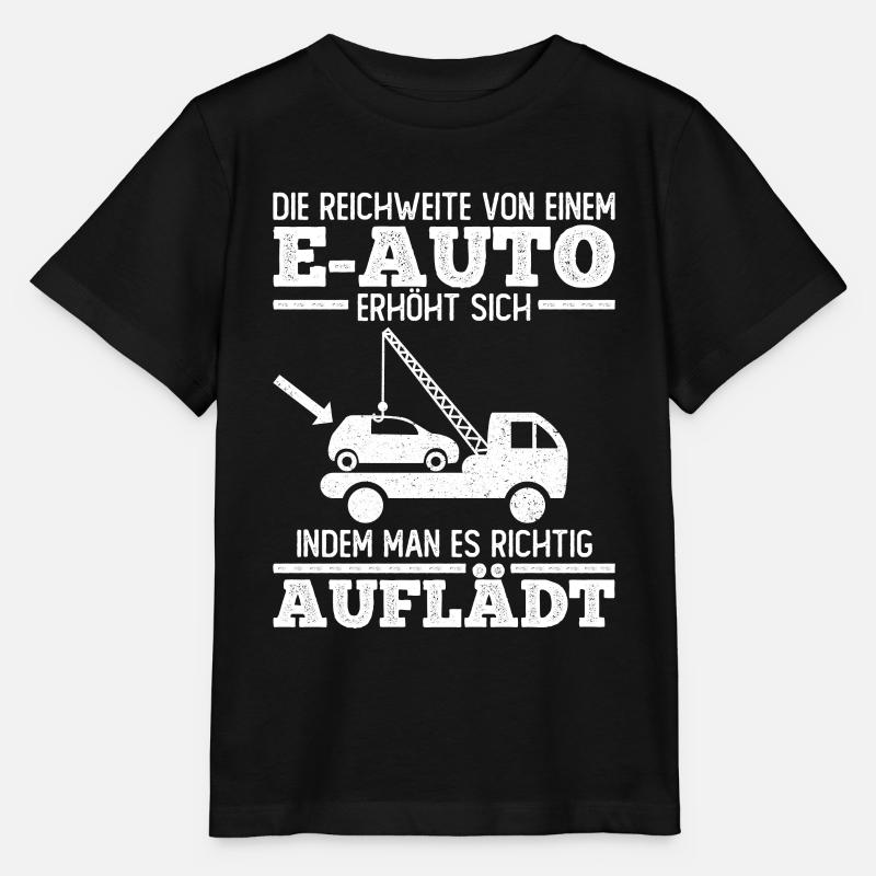 Umwelt Anti E-Auto Elektroauto Batterie Geschenk - Stanley/Stella Kinder T-Shirt MINI CREATOR  - Schwarz