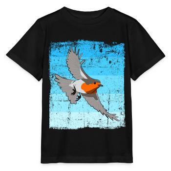 Observation des oiseaux Oiseaux Observation des oiseaux Oiseaux - T-shirt bio MINI CREATOR Stanley/Stella Enfant - noir - Devant - Mikhail (115cm)