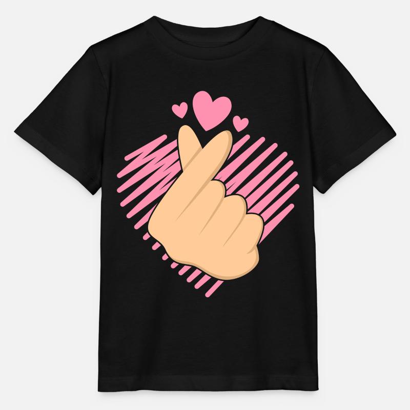 K-Pop Hand Snippet Amour - T-shirt bio MINI CREATOR Stanley/Stella Enfant - noir