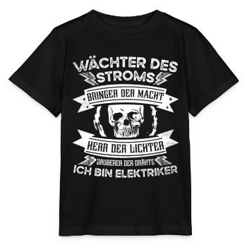 Elektrik Wächter des Stromes - Stanley/Stella Kinder T-Shirt MINI CREATOR  - Schwarz - Vorne - Mikhail (115cm)