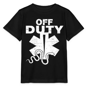 Off Duty Sanitäter Rettungsdienst - Stanley/Stella Kinder T-Shirt MINI CREATOR  - Schwarz - Vorne - Mikhail (115cm)