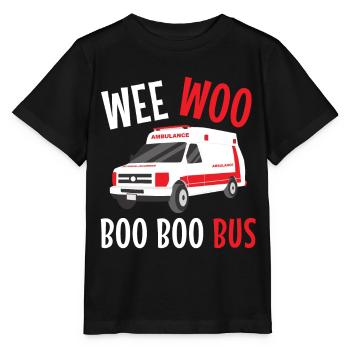 Sanitäter Wee Woo Bus Rettungsdienst - Stanley/Stella Kinder T-Shirt MINI CREATOR  - Schwarz - Vorne - Mikhail (115cm)