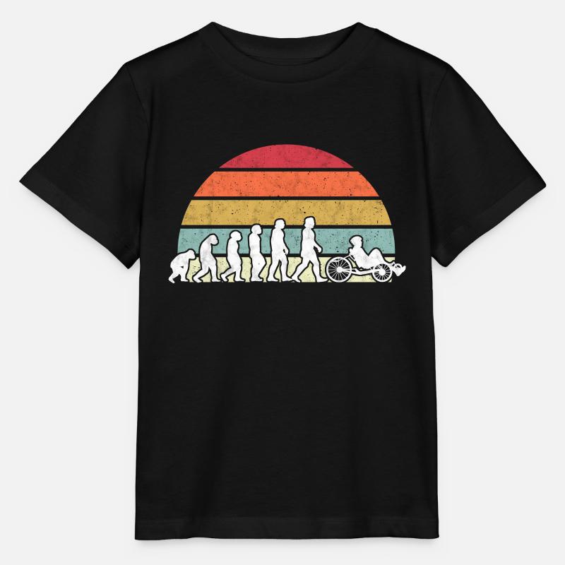 Liegerad Evolution Radfahrer Liegefahrrad Geschenk - Stanley/Stella Kinder T-Shirt MINI CREATOR  - Schwarz