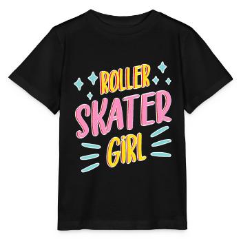 Rollschulaufen Roller Skater Girl Roller Skating - Stanley/Stella Kinder T-Shirt MINI CREATOR  - Schwarz - Vorne - Mikhail (115cm)