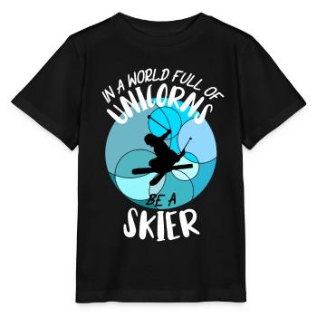 Ski ski Skieurs Vacances au ski - T-shirt bio MINI CREATOR Stanley/Stella Enfant - noir - Devant - Mikhail (115cm)