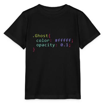 Geist im CSS Format Code für ein Gheis für - Stanley/Stella Kinder T-Shirt MINI CREATOR  - Schwarz - Vorne - Mikhail (115cm)