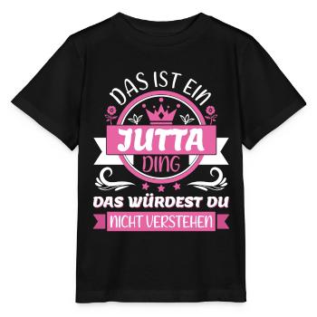 Jutta Name Vorname Namenstag Namensgeschenk - Stanley/Stella Kinder T-Shirt MINI CREATOR  - Schwarz - Vorne - Mikhail (115cm)