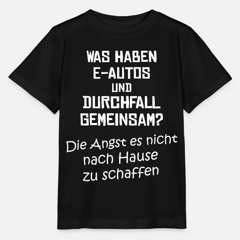 Anti Elektroauto gegen E-Auto mit Strom - Stanley/Stella Kinder T-Shirt MINI CREATOR  - Schwarz