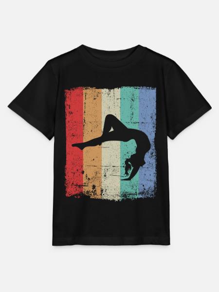 Turnerin Handstand gymnastik turnen - Stanley/Stella Kinder T-Shirt MINI CREATOR  - Schwarz