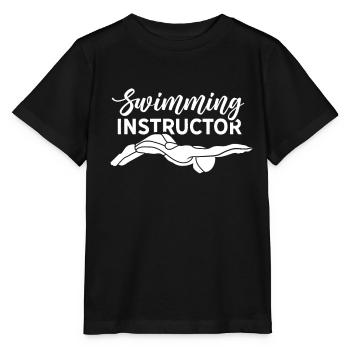 Swimming Instructor Swimming Course Swimming Coach Profession - Stanley/Stella MINI CREATOR Kids’ T-Shirt - black - Front - Mikhail (115cm)