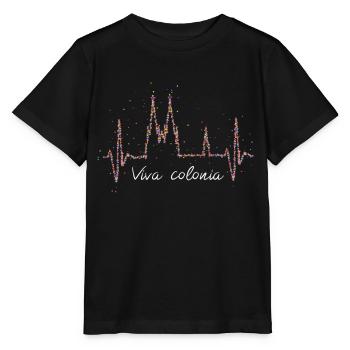 Cathédrale de Cologne Heartbeat Carnaval Confetti Cadeau - T-shirt bio MINI CREATOR Stanley/Stella Enfant - noir - Devant - Mikhail (115cm)