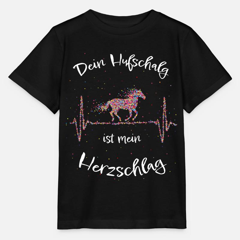 Pferd Reiten Hufschlag Pferdespruch Geschenk - Stanley/Stella Kinder T-Shirt MINI CREATOR  - Schwarz