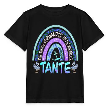 Lustiger Verwandten Spruch und super Tanten - Stanley/Stella Kinder T-Shirt MINI CREATOR  - Schwarz - Vorne - Mikhail (115cm)