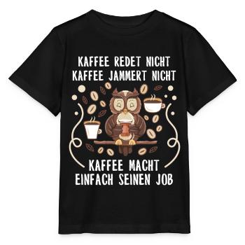 Coffee Coffee Cappuccino Café Latte Espresso Office - Stanley/Stella MINI CREATOR Kids’ T-Shirt - black - Front - Mikhail (115cm)