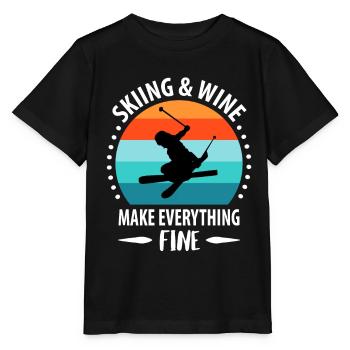 Ski ski Skieurs Vacances au ski - T-shirt bio MINI CREATOR Stanley/Stella Enfant - noir - Devant - Mikhail (115cm)