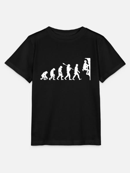 Bouldering Evolution Bouldern Berg Klettern - Stanley/Stella Kinder T-Shirt MINI CREATOR  - Schwarz