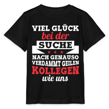 Abschied Kollegen Geschenk Rente Kündigung Idee - Stanley/Stella Kinder T-Shirt MINI CREATOR  - Schwarz - Vorne - Mikhail (115cm)