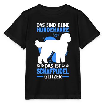 Das ist Schafpudel Glitzer altdeutscher Hütepudel - Stanley/Stella Kinder T-Shirt MINI CREATOR  - Schwarz - Vorne - Mikhail (115cm)