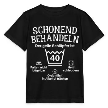 Schonend Behandeln Geiler Schlüpfer 40. Geburtstag - Stanley/Stella Kinder T-Shirt MINI CREATOR  - Schwarz - Vorne - Mikhail (115cm)