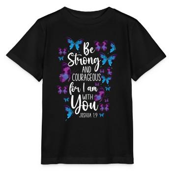 Christian Bible Verse Quote - Stanley/Stella Kinder T-Shirt MINI CREATOR  - Schwarz - Vorne - Mikhail (115cm)