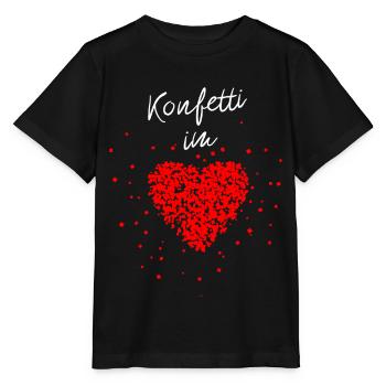 Konfetti im Herzen Fasching Karneval Konfetti - Stanley/Stella Kinder T-Shirt MINI CREATOR  - Schwarz - Vorne - Mikhail (115cm)