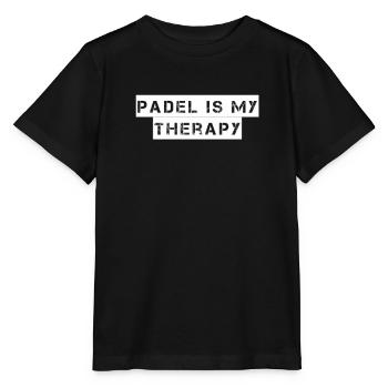 Padel Tennis - Padel is my therapy - Stanley/Stella Kinder T-Shirt MINI CREATOR  - Schwarz - Vorne - Mikhail (115cm)
