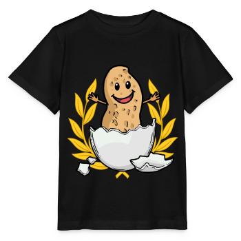 Hurra Erdnuss Baby Geburt Schwangerschaft Eltern - Stanley/Stella Kinder T-Shirt MINI CREATOR  - Schwarz - Vorne - Mikhail (115cm)