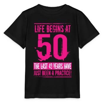 50 Geburtstag - Stanley/Stella Kinder T-Shirt MINI CREATOR  - Schwarz - Vorne - Mikhail (115cm)