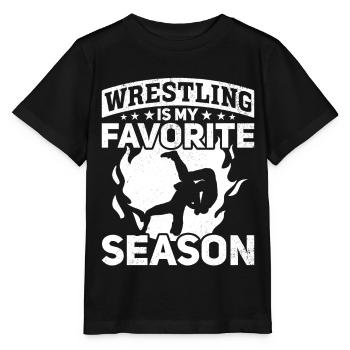 Wrestling Is My Favorite Season Wrestler Ringen - Stanley/Stella Kinder T-Shirt MINI CREATOR  - Schwarz - Vorne - Mikhail (115cm)