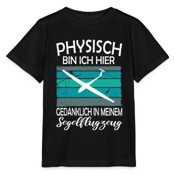 Segelflieger und Segelfliegen - Stanley/Stella Kinder T-Shirt MINI CREATOR  - Schwarz - Vorne - Mikhail (115cm)