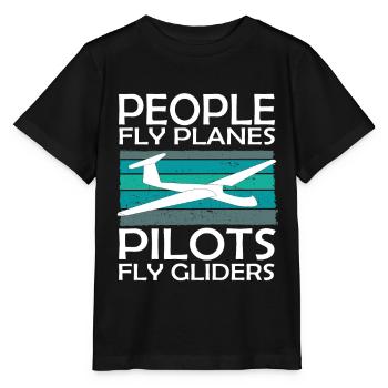 Segelflieger und Segelfliegen - Stanley/Stella Kinder T-Shirt MINI CREATOR  - Schwarz - Vorne - Mikhail (115cm)