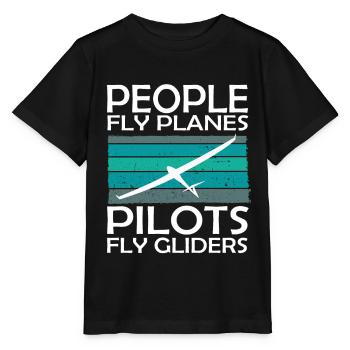 Segelflieger und Segelfliegen - Stanley/Stella Kinder T-Shirt MINI CREATOR  - Schwarz - Vorne - Mikhail (115cm)