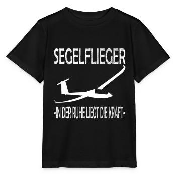 Segelflieger und Segelfliegen - Stanley/Stella Kinder T-Shirt MINI CREATOR  - Schwarz - Vorne - Mikhail (115cm)