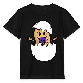 Erdnuss Baby Elternzeit Eltern Schwanger Geburt Ei - Stanley/Stella Kinder T-Shirt MINI CREATOR  - Schwarz - Vorne - Mikhail (115cm)