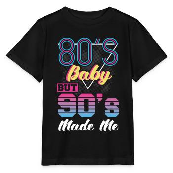 90er Jahre 90er Jahre Kostüm 90er Mode - Stanley/Stella Kinder T-Shirt MINI CREATOR  - Schwarz - Vorne - Mikhail (115cm)