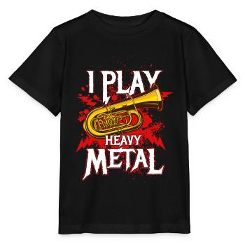 Je joue Je joue Heavy Metal Fans Orchestra Band - T-shirt bio MINI CREATOR Stanley/Stella Enfant - noir - Devant - Mikhail (115cm)