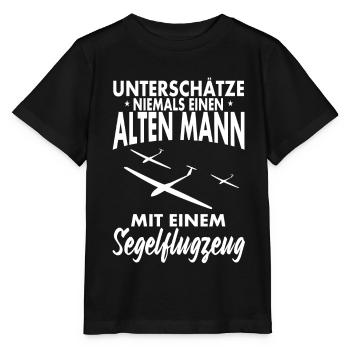 Segelfliegen und Segelflieger - Stanley/Stella Kinder T-Shirt MINI CREATOR  - Schwarz - Vorne - Mikhail (115cm)