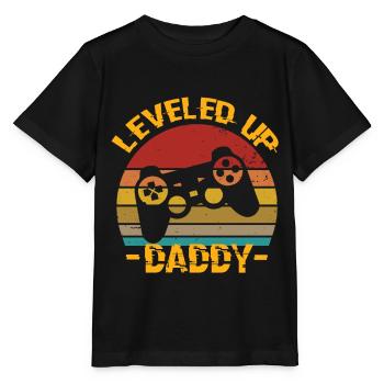 Level Up Daddy Papa Papa Birthday Papa - Stanley/Stella MINI CREATOR Kids’ T-Shirt - black - Front - Mikhail (115cm)